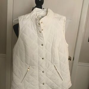 Closet Clean Out!! $5 Crown and Ivy Quilted Vest - Ivory - Small